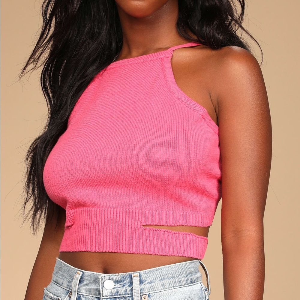 LULUS Like New Pink Strappy Top